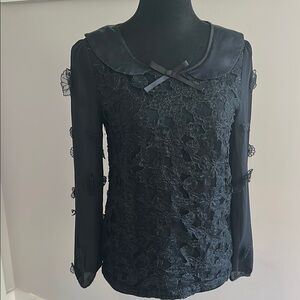 Elegant Black Lace Top